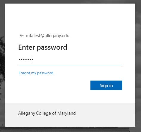 Password entry