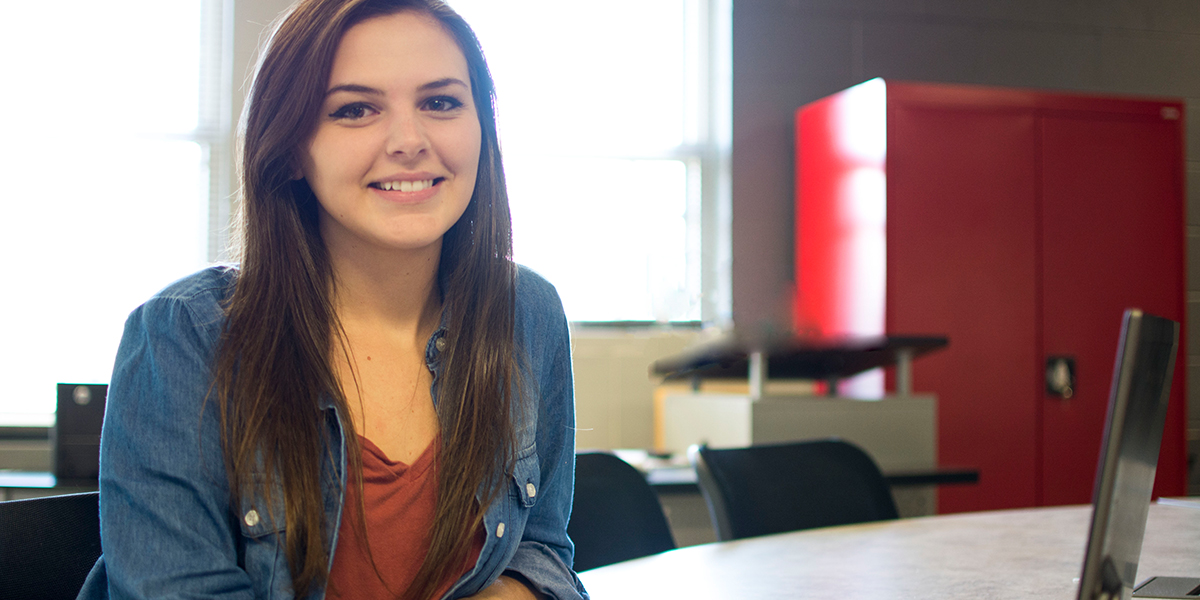 Student sitting at desk