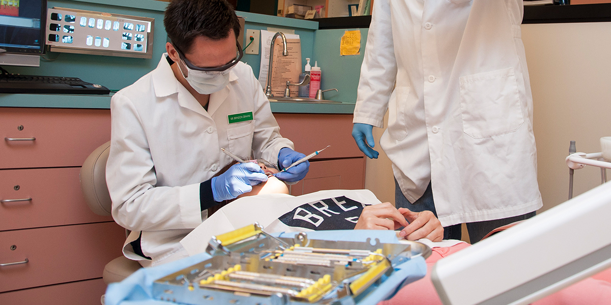 Students working in the Dental Clinic