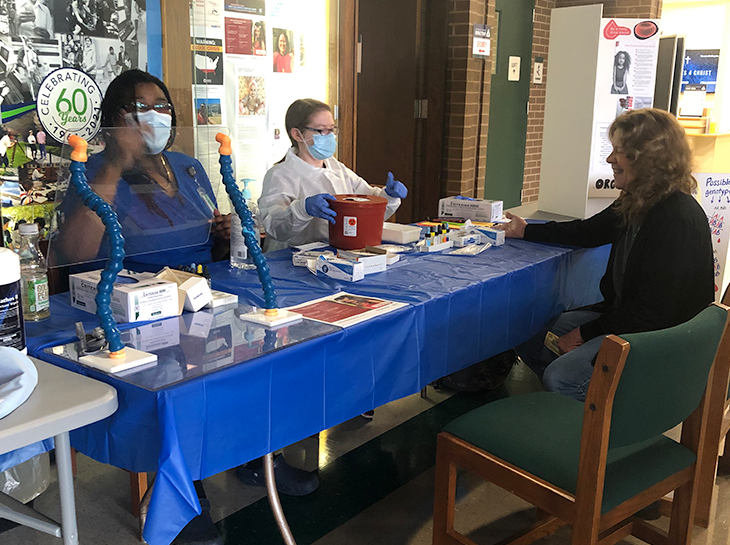 Honor's Student working at Blood Bank