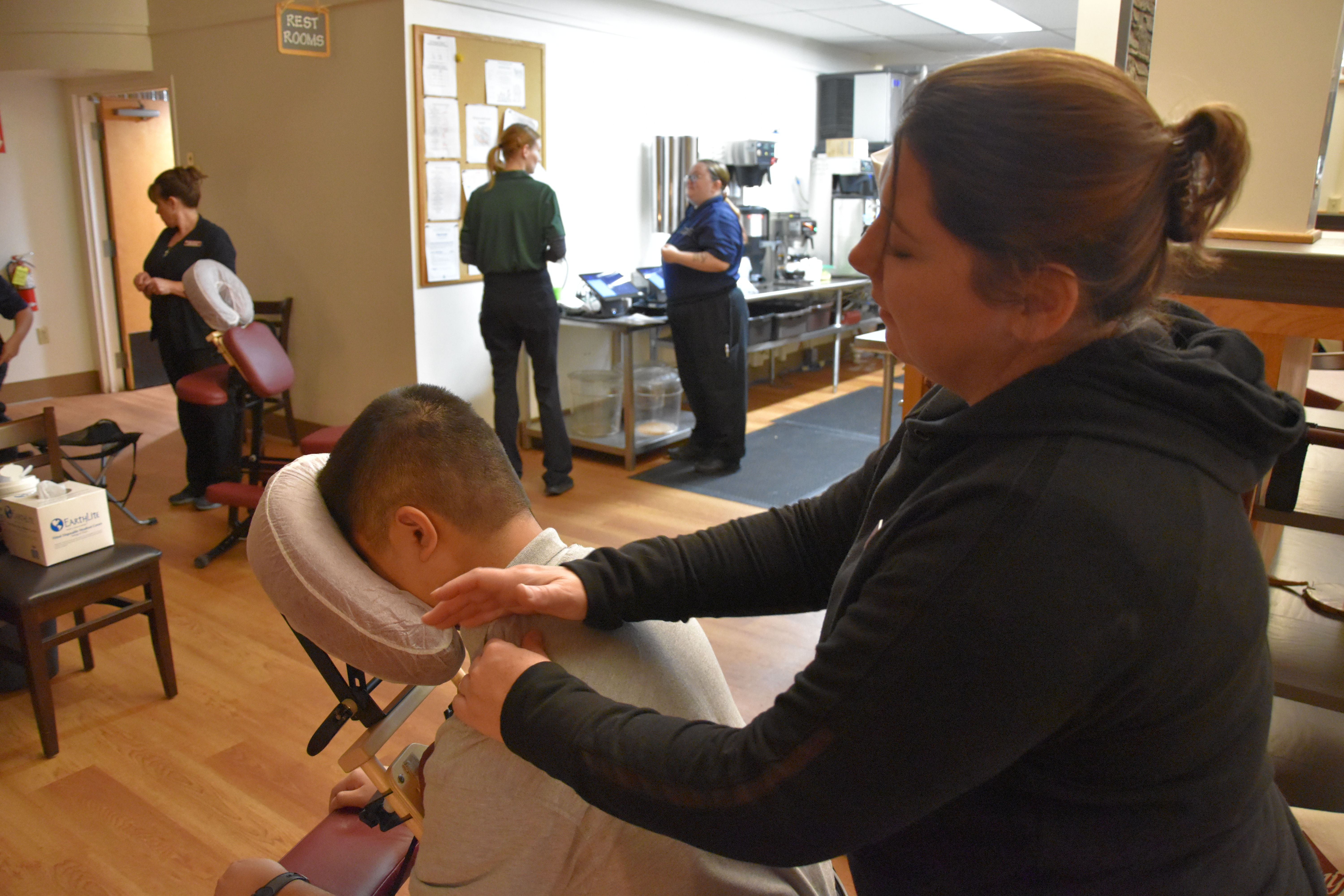 Massage Therapy Class in Culinary Café