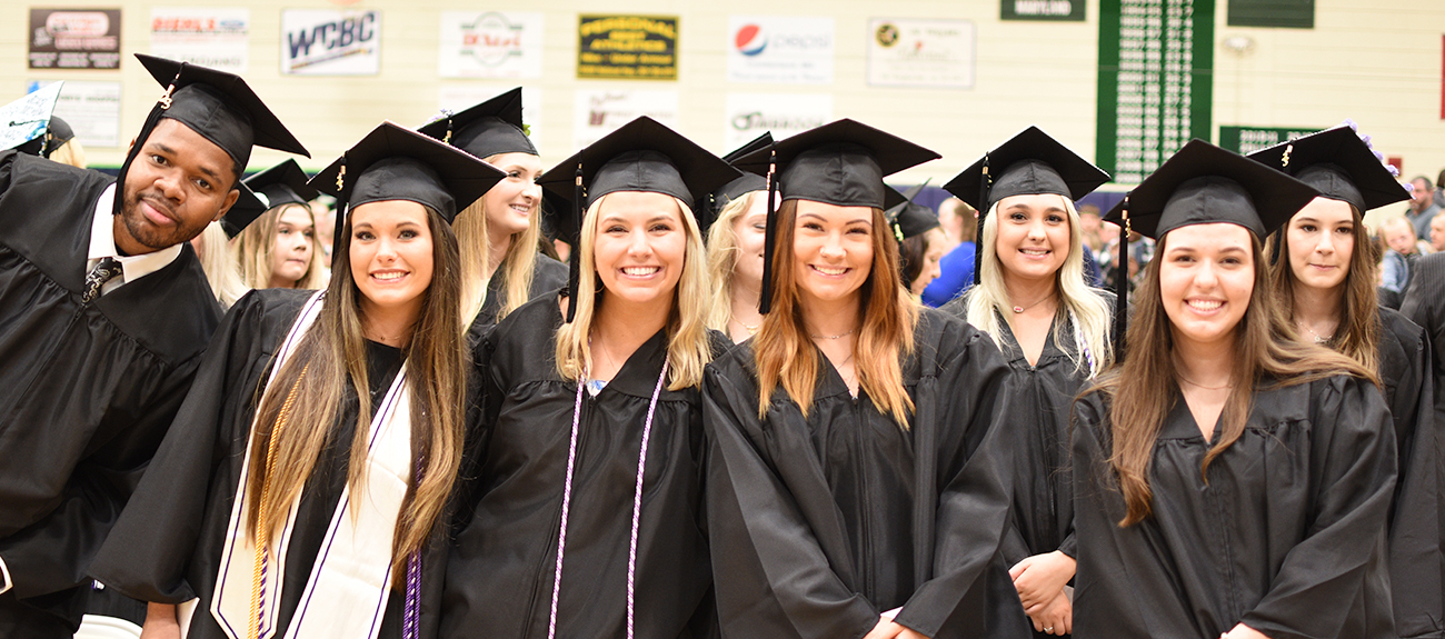 Students at graduation