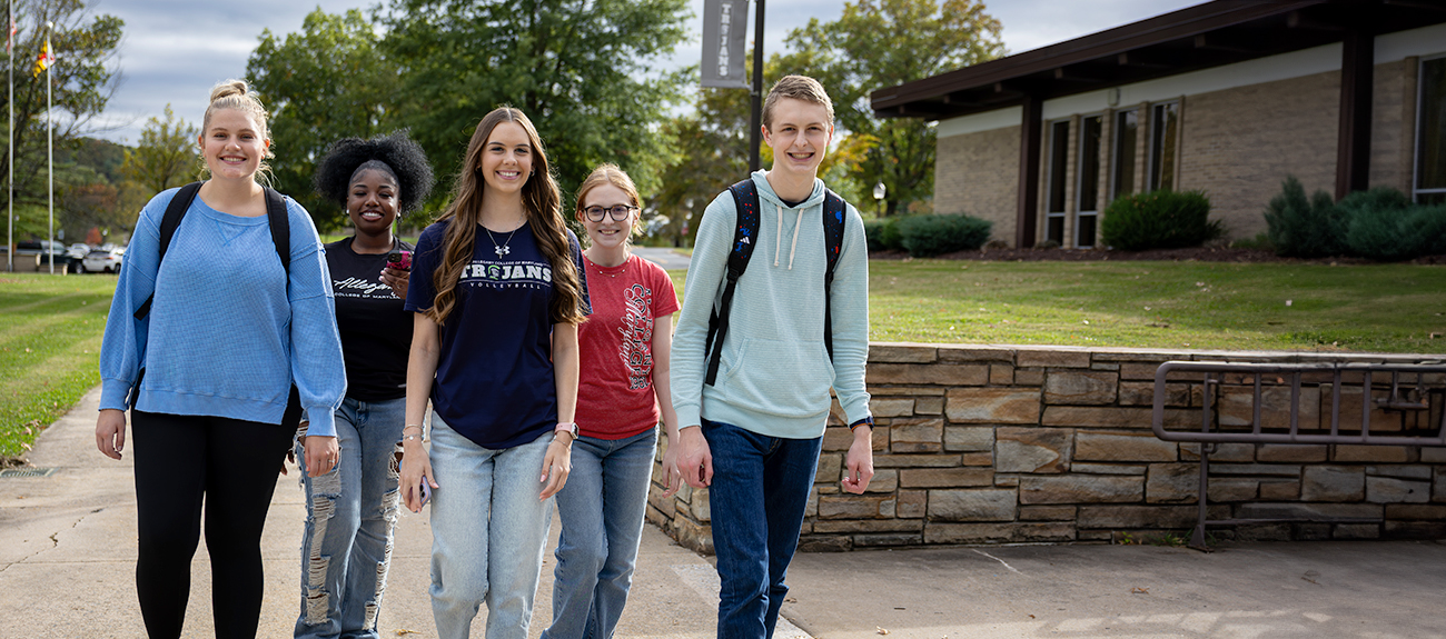 Students Walking on Campus