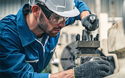 Manufacturing worker stock image