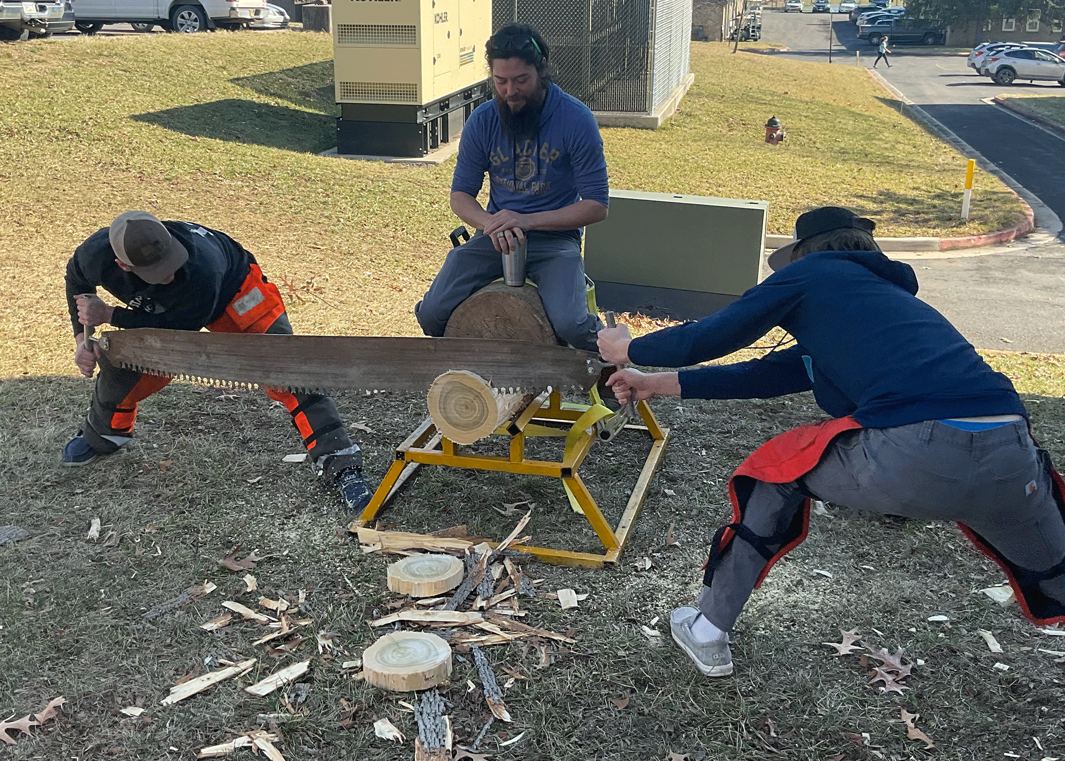 ACM woodsmen practice skills