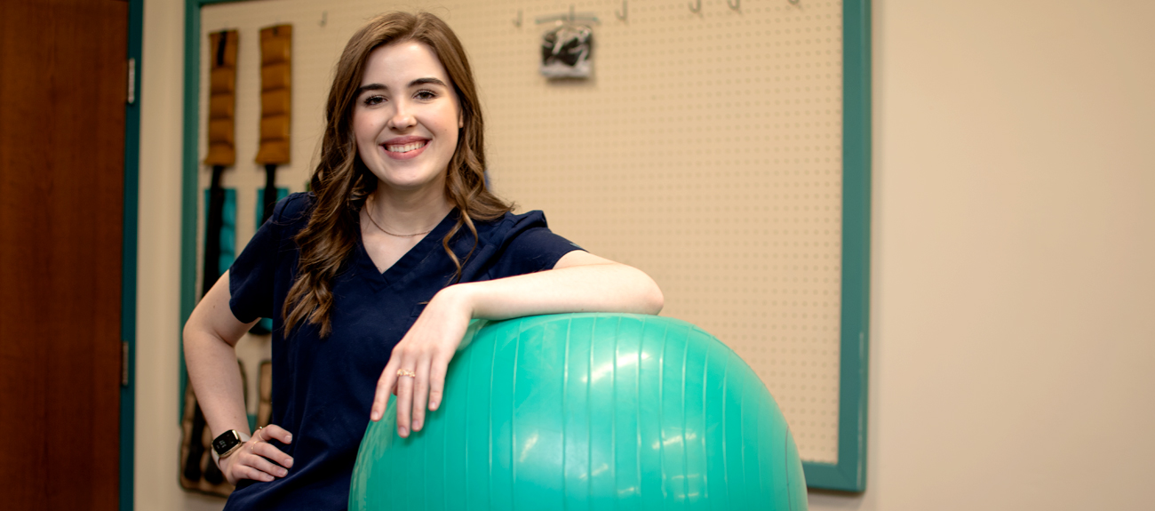 Student working with Student in classroom clinic