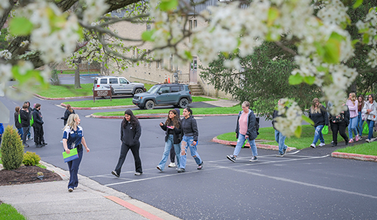 Students on a Campus Tour